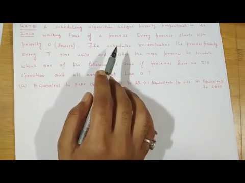 GATE 2013 | Dynamic Priority | Convergence of Scheduling Algorithm