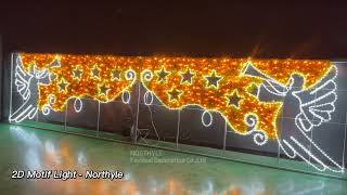 500cm×120cm 2D Christmas Angel Motif Skyline Lights | Commercial lights Street Decoration | Northyle