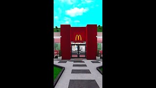 Roblox Bloxburg Speedbuild Mcdonald's Restaurant #short