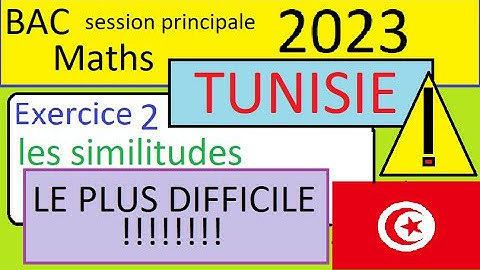 REDOUTABLEMENT  DIFFICILE !!!! BAC MATHS  session principale TUNISIE 2023- Corrigé Exercice 2