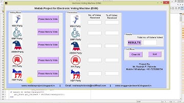 Electronic Voting Machine System EVM using Matlab Project Code