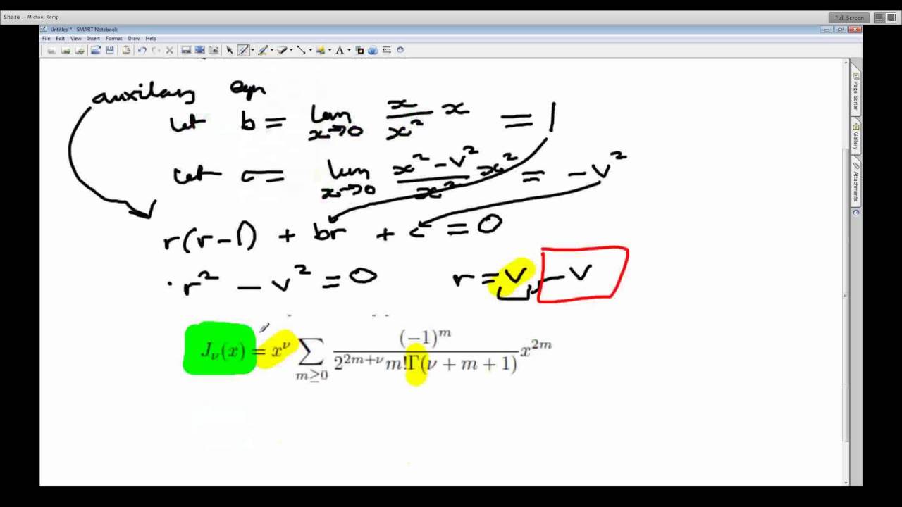 MTH418 Bessel's functions and SturmLiouville theory YouTube