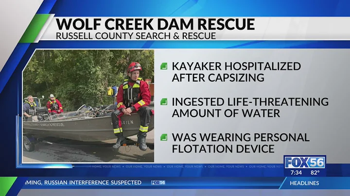 Kayaker in critical condition after rescue near Wolf Creek Dam