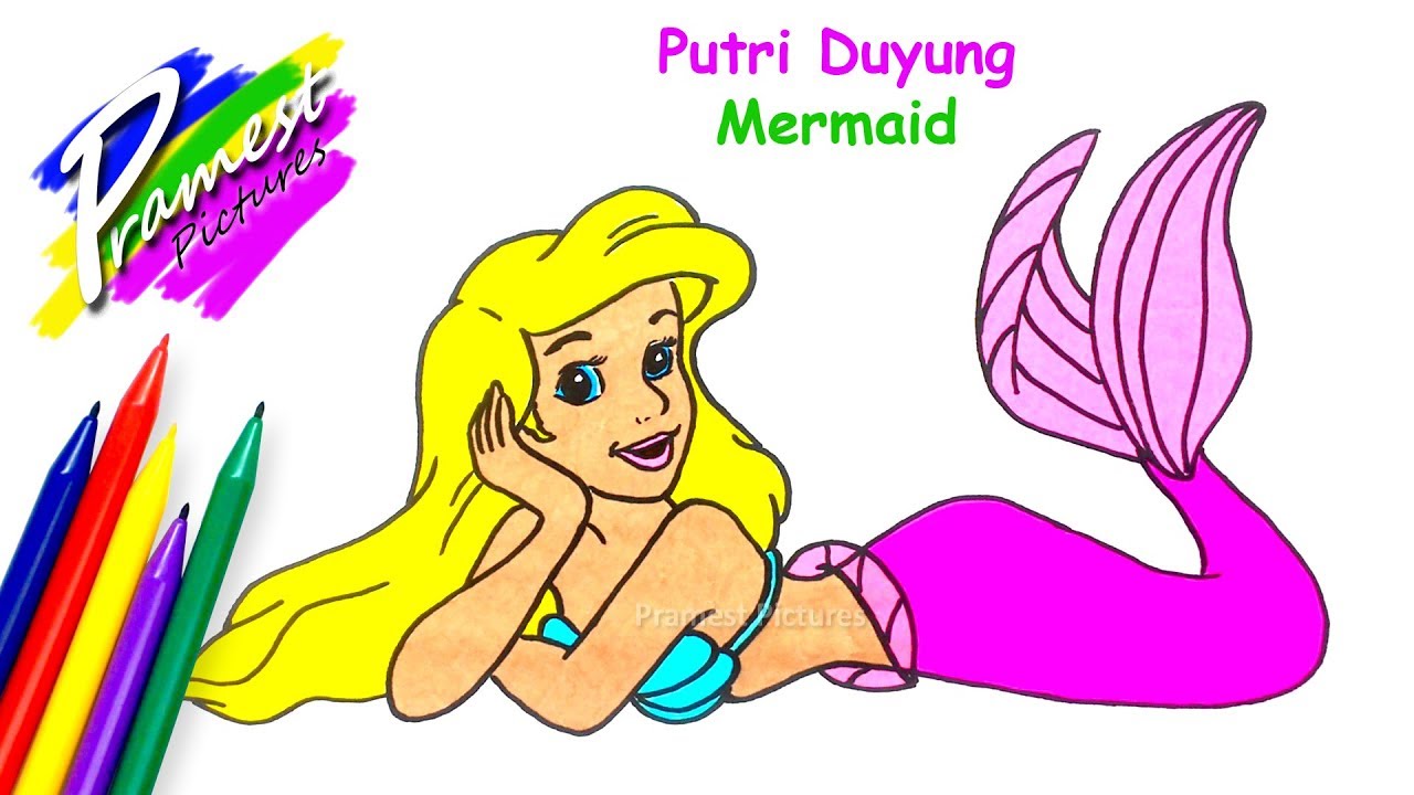 Contoh Gambar Gambar Mermaid Untuk Mewarnai KataUcap