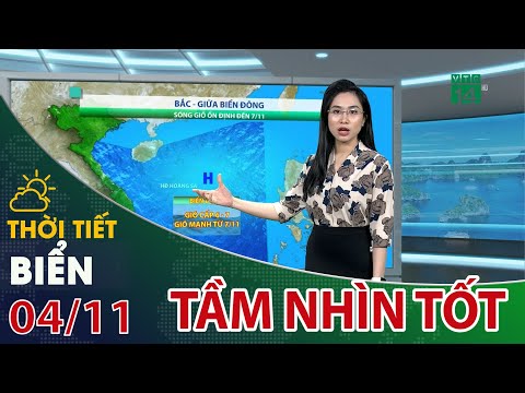 Video Thời tiết biển 04/11/2021: Gió Đông Bắc giảm cấp, tầm... - youtube
