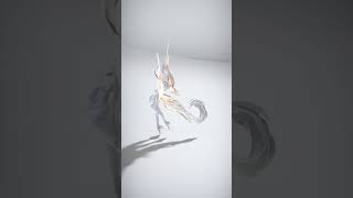 Elegant Angelic Figure with Wings and Flowing Garments - AI Rigged 3D Character