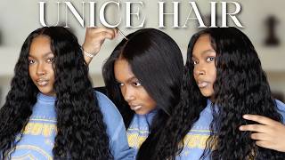 BYE BYE SLIP WIG FROM SILKY STRAIGHT TO WATER WAVE TEXTURE TRANSFORMATION IN SECONDS UNICE HAIR