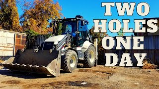 HIDROMEK 102B Backhoe -Fixing Two Pipes Today