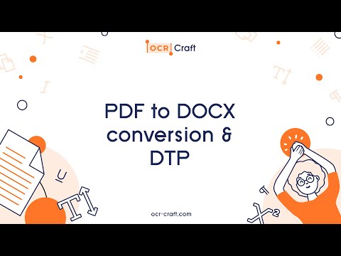 Manual OCR (pdf to doc conversion) for CAT-tools & DTP by OCR Craft