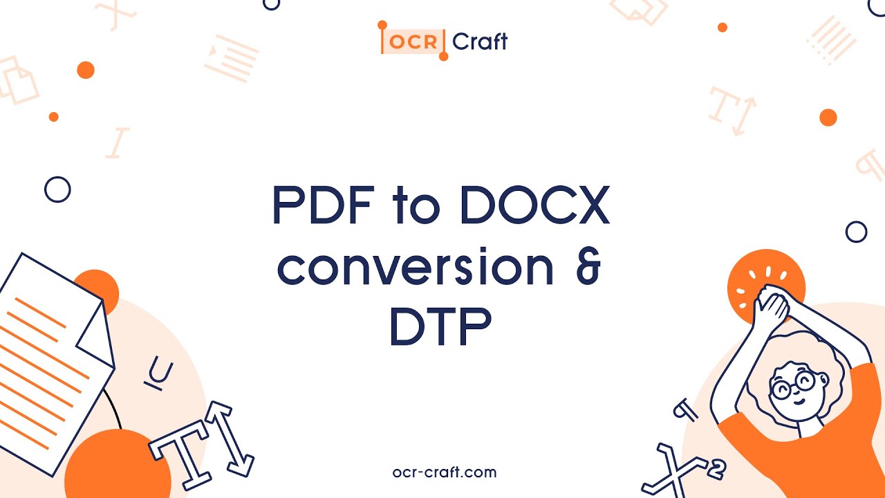 Manual OCR (pdf to doc conversion) for CAT-tools & DTP by OCR Craft