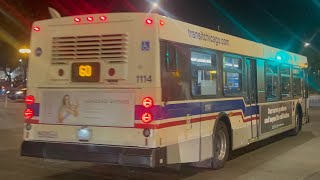 CTA 2006 New Flyer D40LF Bus 1114 On Rt 60 Blue Island/26th & 2013 New Flyer DE60LFR Bus 4347 On 151