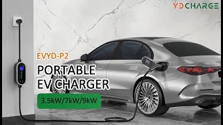 Plug, Charge Go Ydcharge Portable Ev Charger With Smart Display Free Customization
