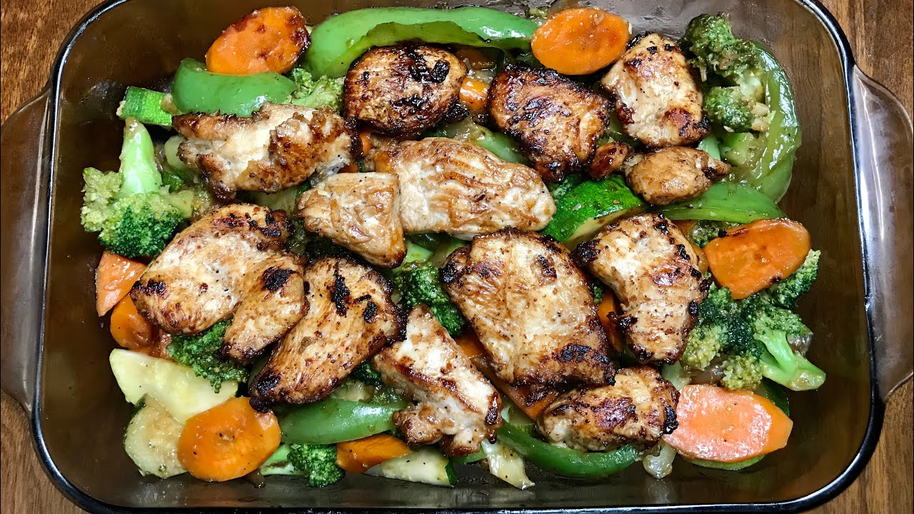 TASTY MARINATED CHICKEN WITH STIR FRY VEGETABLES YouTube