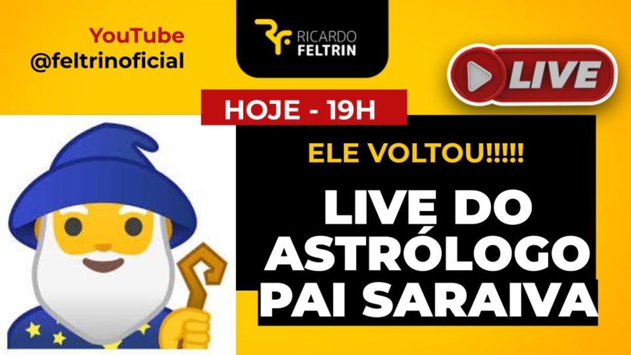 1ª LIVE DO ASTRÓLOGO PAI SARAIVA EM 2026