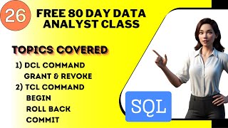 #26 Learn SQL for Data Analysis: Free Tamil Data Analyst Training Course  in 80 Days | Day 26/ SQL