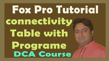 Fox Pro -Database Connectivity through program | Learn Fox Pro Programming | DCA MCU Bhopal |