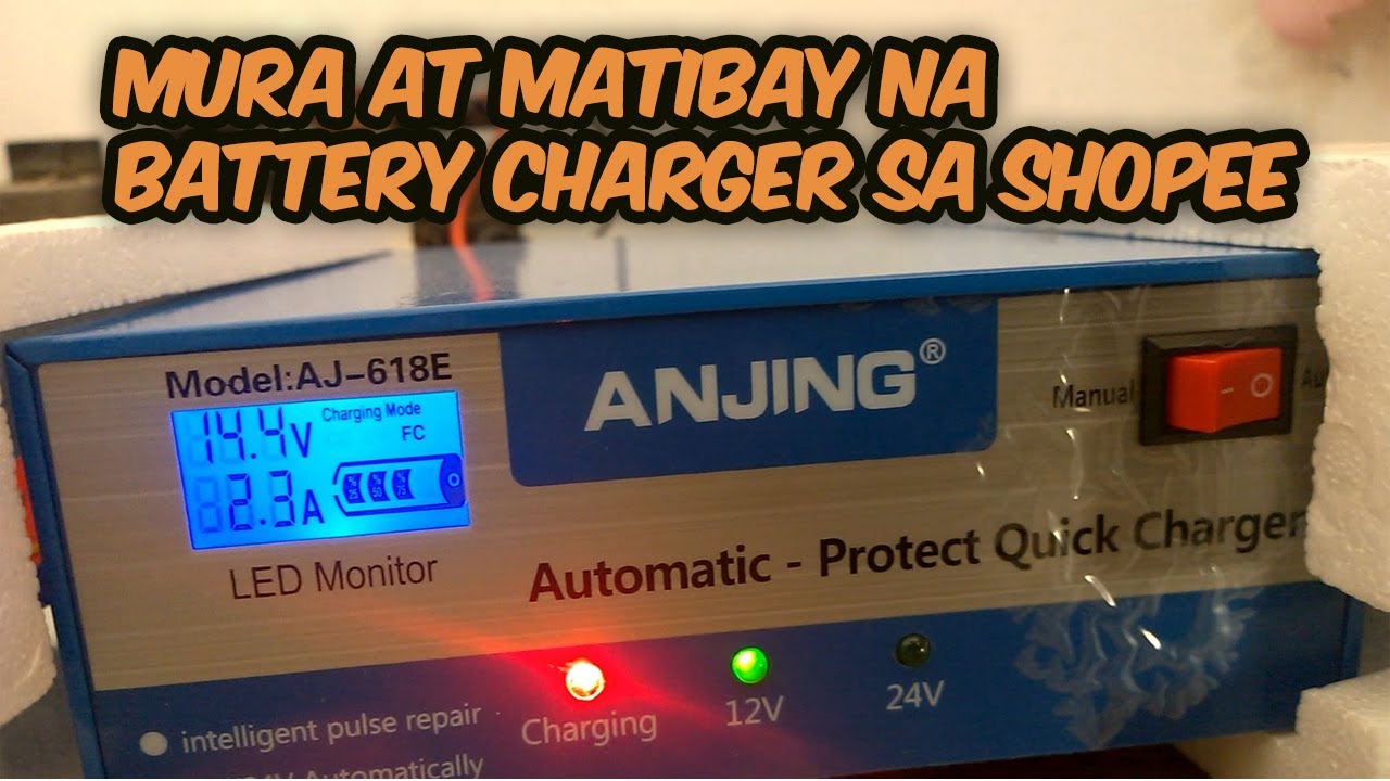 🚙Anjing AJ 618E Review [Tagalog] Murang Car Battery Charger with