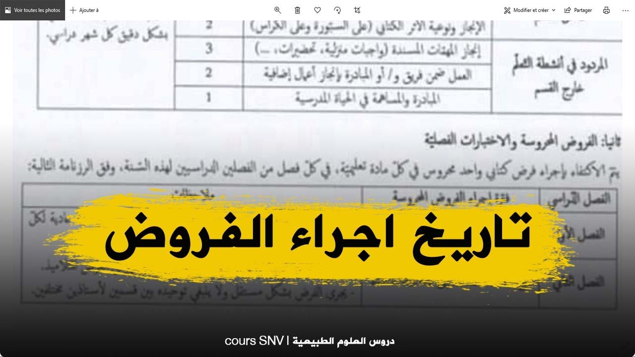 عاجل هذا هو تاريخ اجراء الفروض المحروسة للفصلين