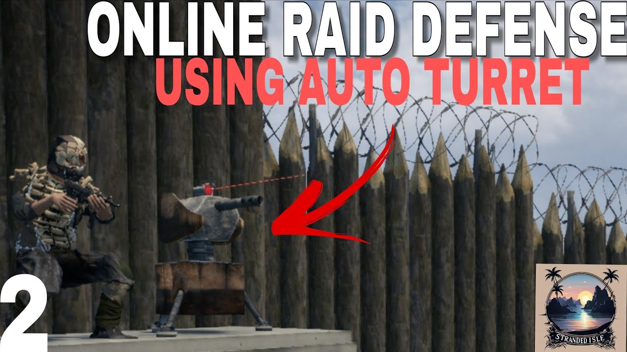 Stranded Isle/ HOW TURRET SAVES US FROM ONLINE RAID AGAINST TRIO