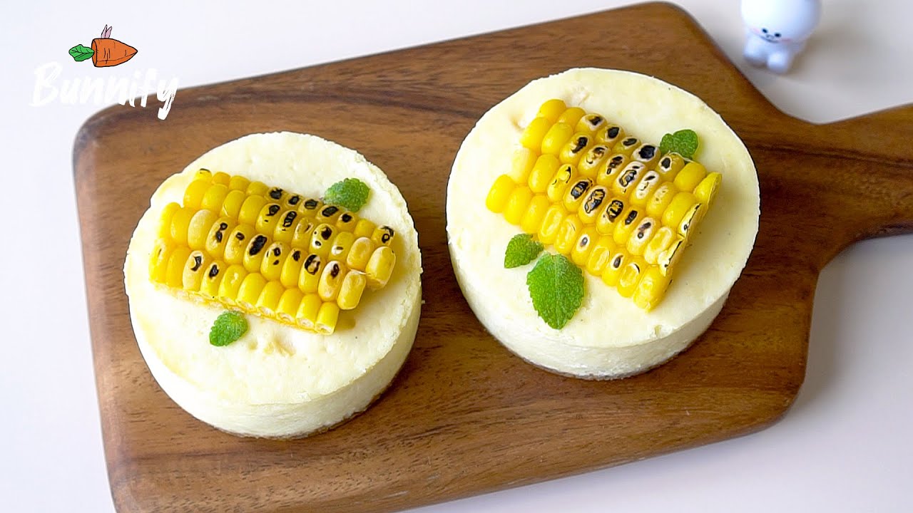 한 개씩 먹기 좋은 미니 옥수수 치즈케이크 Mini Corn Cheesecake | 버니파이Bunnify