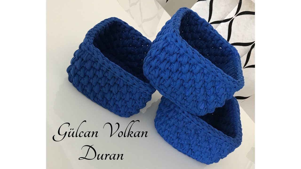 Penye ipten kare sepet yapımı 1. Bölüm