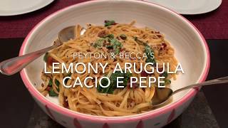 Lemony arugula cacio e pepe
