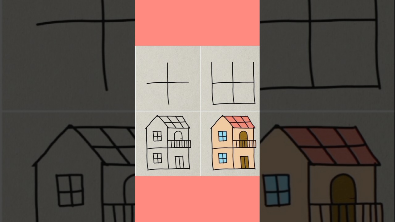 Easy House drawing/ House drawing/ how to draw house 