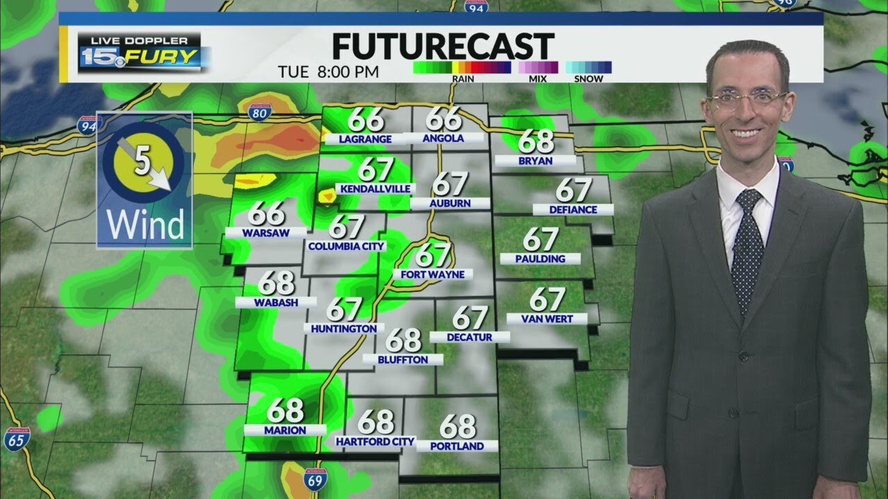 Scattered rain/storm chances continue - YouTube