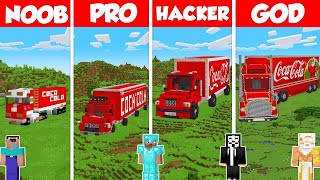 Coca-Cola Truck Build Battle Challenge - Noob vs Pro vs Hacker vs God - Minecraft Animation
