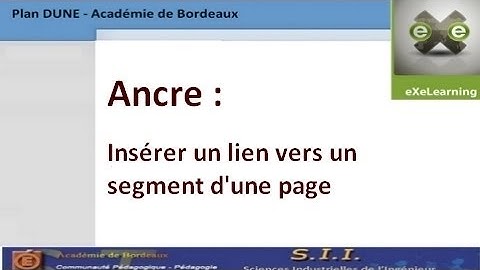 eXeLearning : Insérer un lien vers un segment d