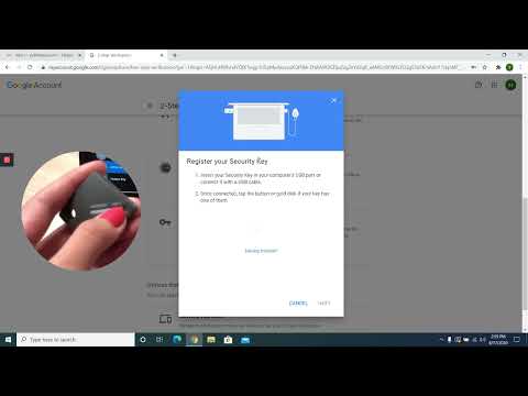 Setting up U2F for Google account - video from Hideez