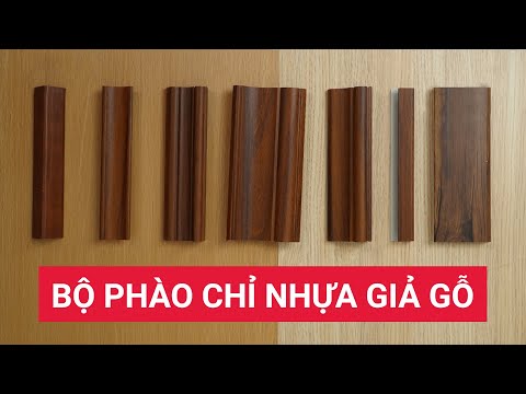 Chi tiết bộ phào chỉ nhựa giả gỗ pvc phụ kiện tấm ốp nano - YouTube