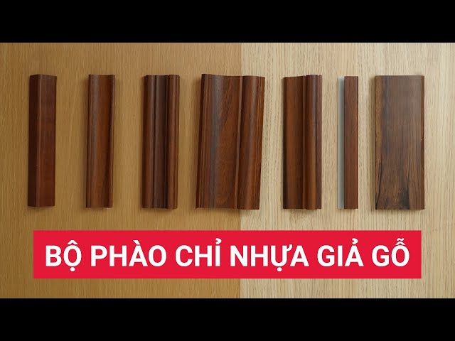 Chi tiết bộ phào chỉ nhựa giả gỗ pvc phụ kiện tấm ốp nano - YouTube