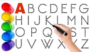 Paint Alphabets A to Z | Fun ABC Learning with Colors for Kids &amp; Toddlers #abcd #aforapple 