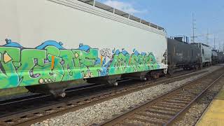 4 ENGINE CSX FREIGHT TRAIN 