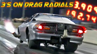 Three Second Passes at 200MPH+ on Drag Radials!