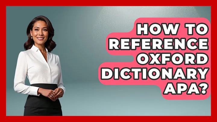 How To Reference Oxford Dictionary APA? - The Language Library