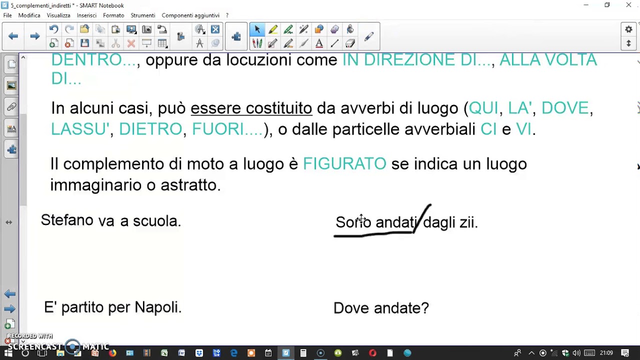 Complemento di moto a luogo - YouTube
