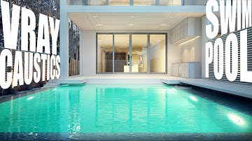 VRay Caustics Swim Pool Render