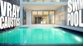 VRay Caustics Swim Pool Render