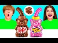 チョコレートの食べ物 vs 本物の食べ物のチャレンジ | ファンタスティックキッチンバトル BaRaFun Gold Challenge