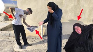 Photoshoot of Mohammad's broken rib: Narges and mother shed tears