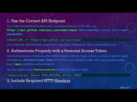 How to Fix GitHub API 404 Not Found Error When Creating Private Repos with PHP cURL