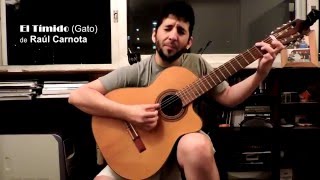 Video thumbnail of "Raúl Carnota - El Timido (Gato) -  por Chapu San Miguel"