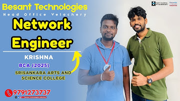 BCA to Network Engineer! Krishna’s Placement Success Story | Besant Technologies