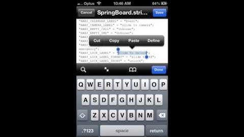 How to change slide to unlock using iFile no tweaks