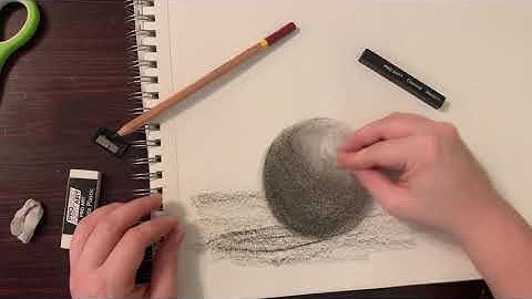 Intro to Charcoal and How to draw a sphere in charcoal