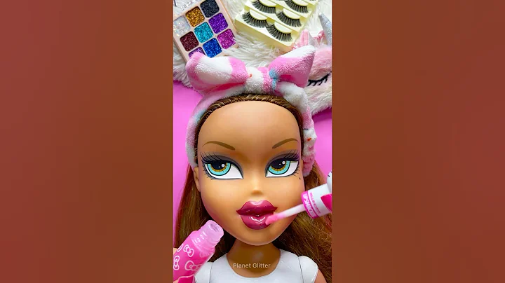 ASMR Satisfying with Unboxing Review Mannequin Makeup Skincare Sounds Video Fast Gloss Glitter pink