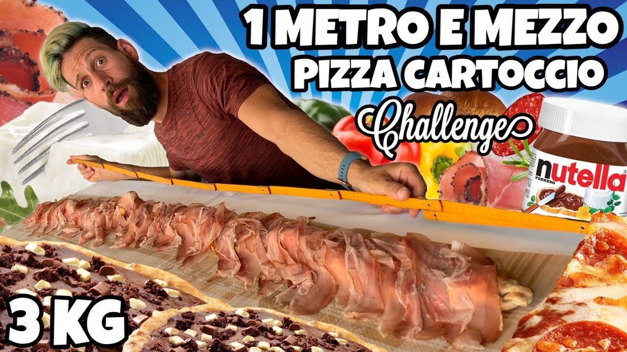 1 METRO E MEZZO DI PIZZA AL CARTOCCIO Challenge - (10000 Calorie) 3 KG