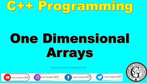 One Dimensional Arrays C++ Programming | C++ Tutorials for Beginners.